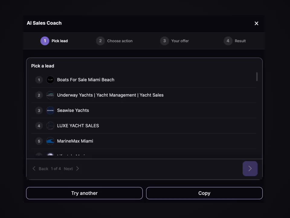 Apolia conversion goal settings and chat flow